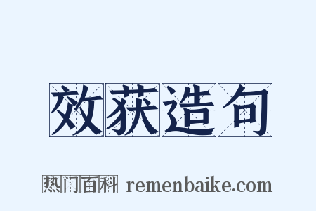 效获造句是什么意思的图片